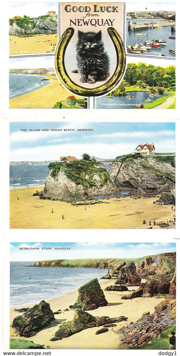 NEWQUAY CORNWALL. SIX CARD LETTER FORM, UNUSED POSTCARDS Box1e - Newquay