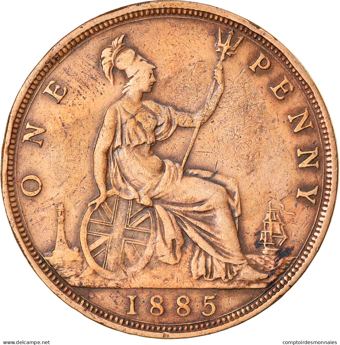 Monnaie, Grande-Bretagne, Victoria, Penny, 1885, TTB, Bronze, KM:755 - D. 1 Penny