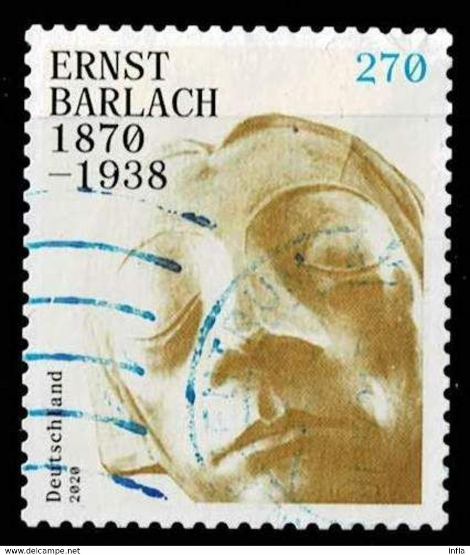 Bund 2020,Michel# 3521 O 150. Geburtstag Von Ernst Barlach Selbstklebend - Gebruikt