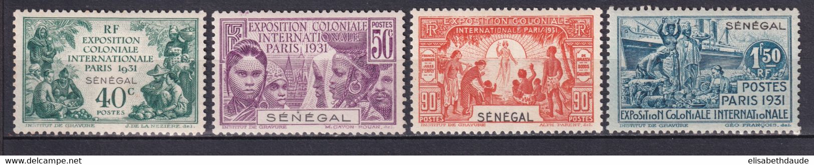 SENEGAL - EXPO 31 YVERT N° 110/113 * MLH - COTE = 25 EUR. - Neufs