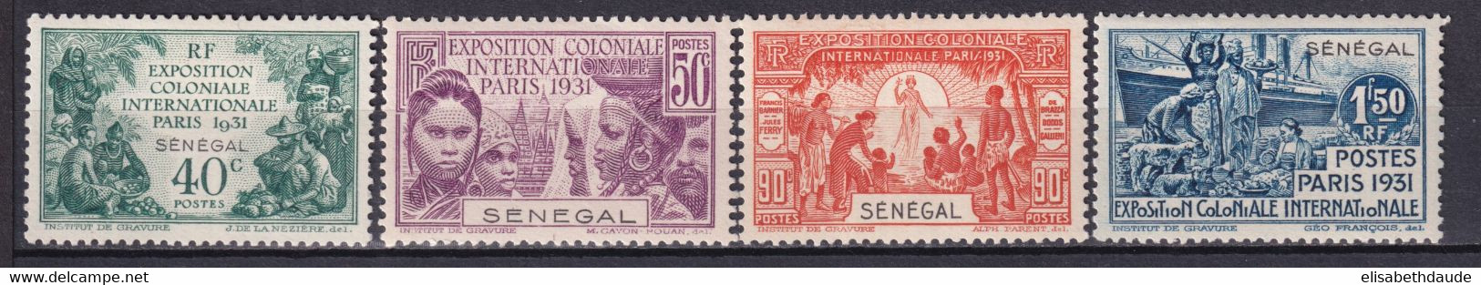 SENEGAL - EXPO 31 YVERT N° 110/113 * MLH - COTE 2022 = 25 EUR. - Ungebraucht