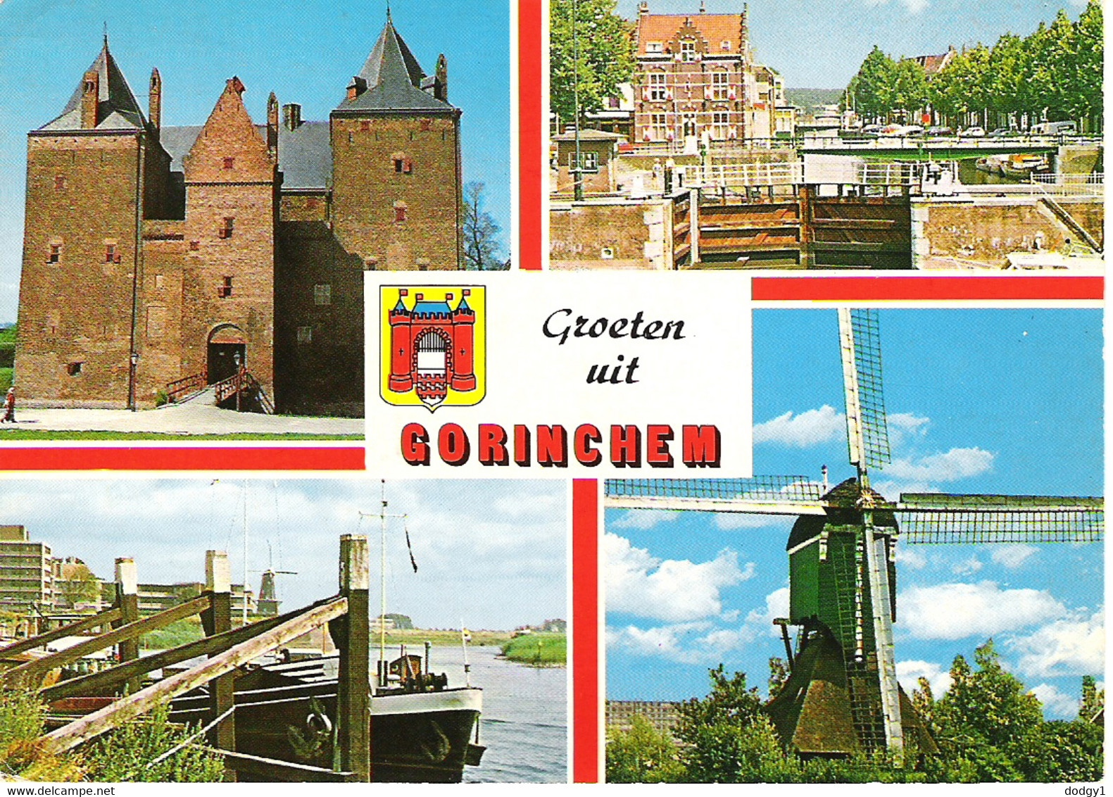 SCENES FROM GORINCHEM, HOLLAND Circa 1976 USED POSTCARD Wa3 - Gorinchem