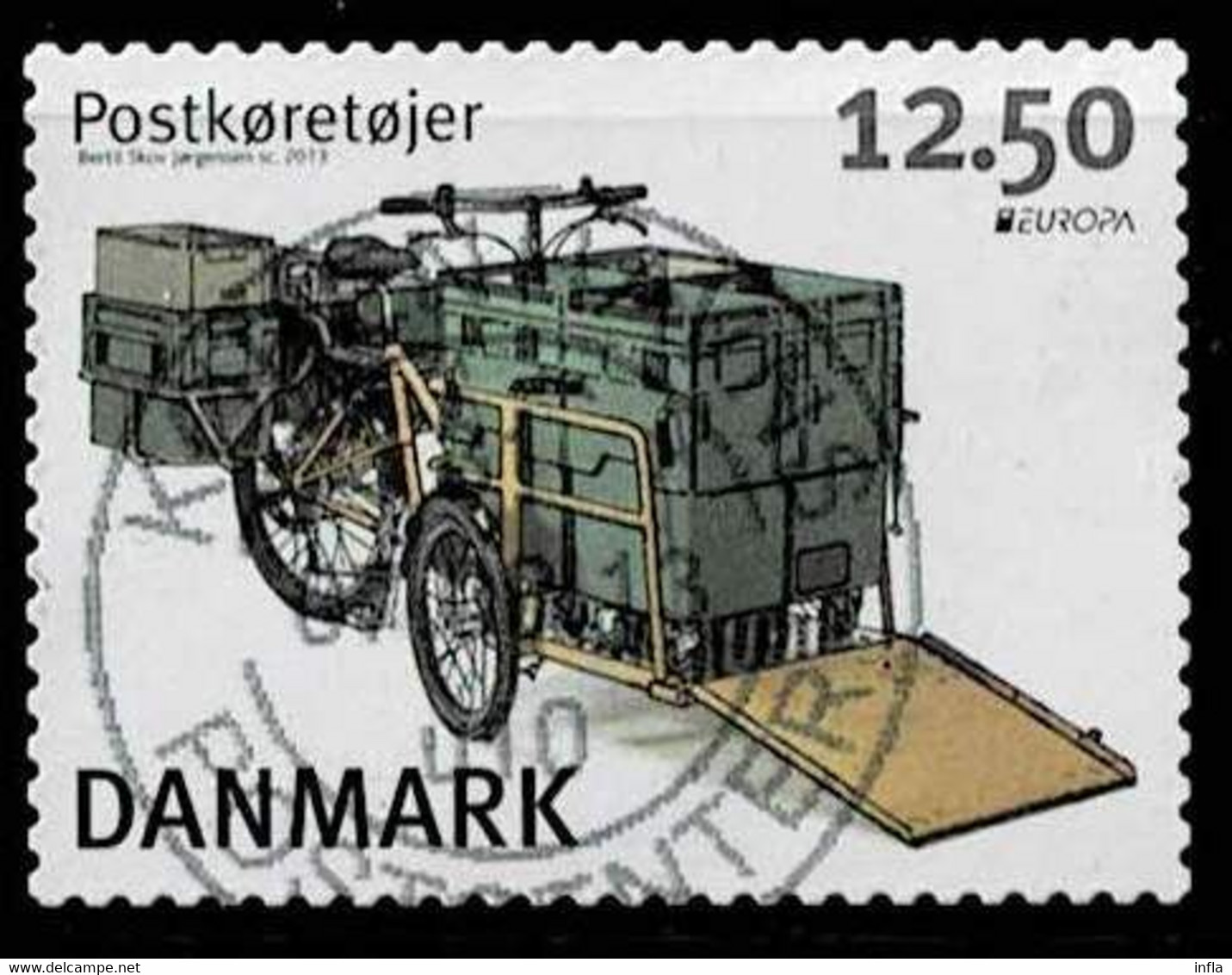 Dänemark 2013,Michel# 1738 O  Europa (C.E.P.T.) - Postfahrzeuge - Unused Stamps