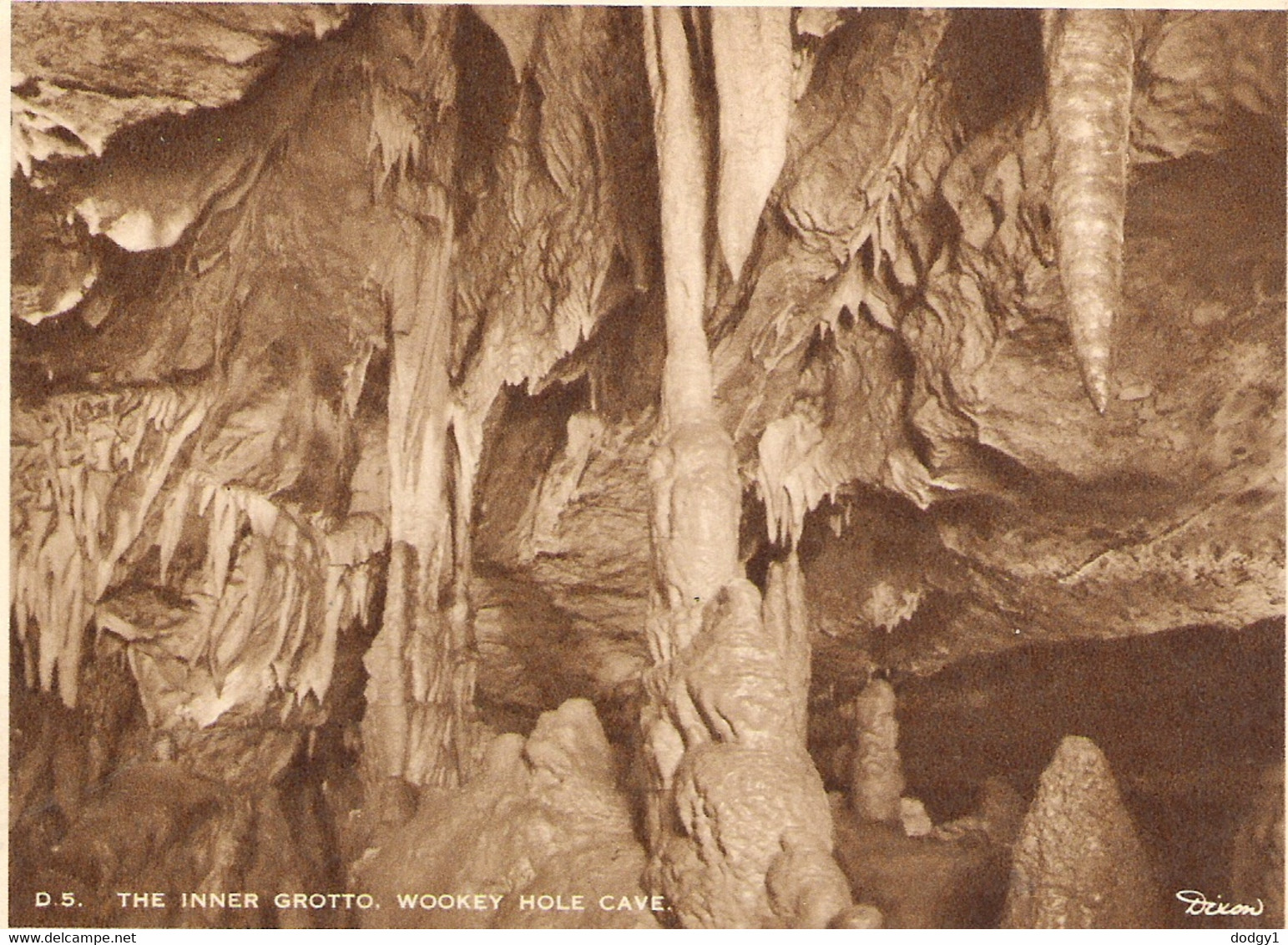 THE INNER GROTTO, WOOKEY HOLE CAVE, CHEDDAR, SOMERSET, ENGLAND. UNUSED POSTCARD Wa7 - Cheddar