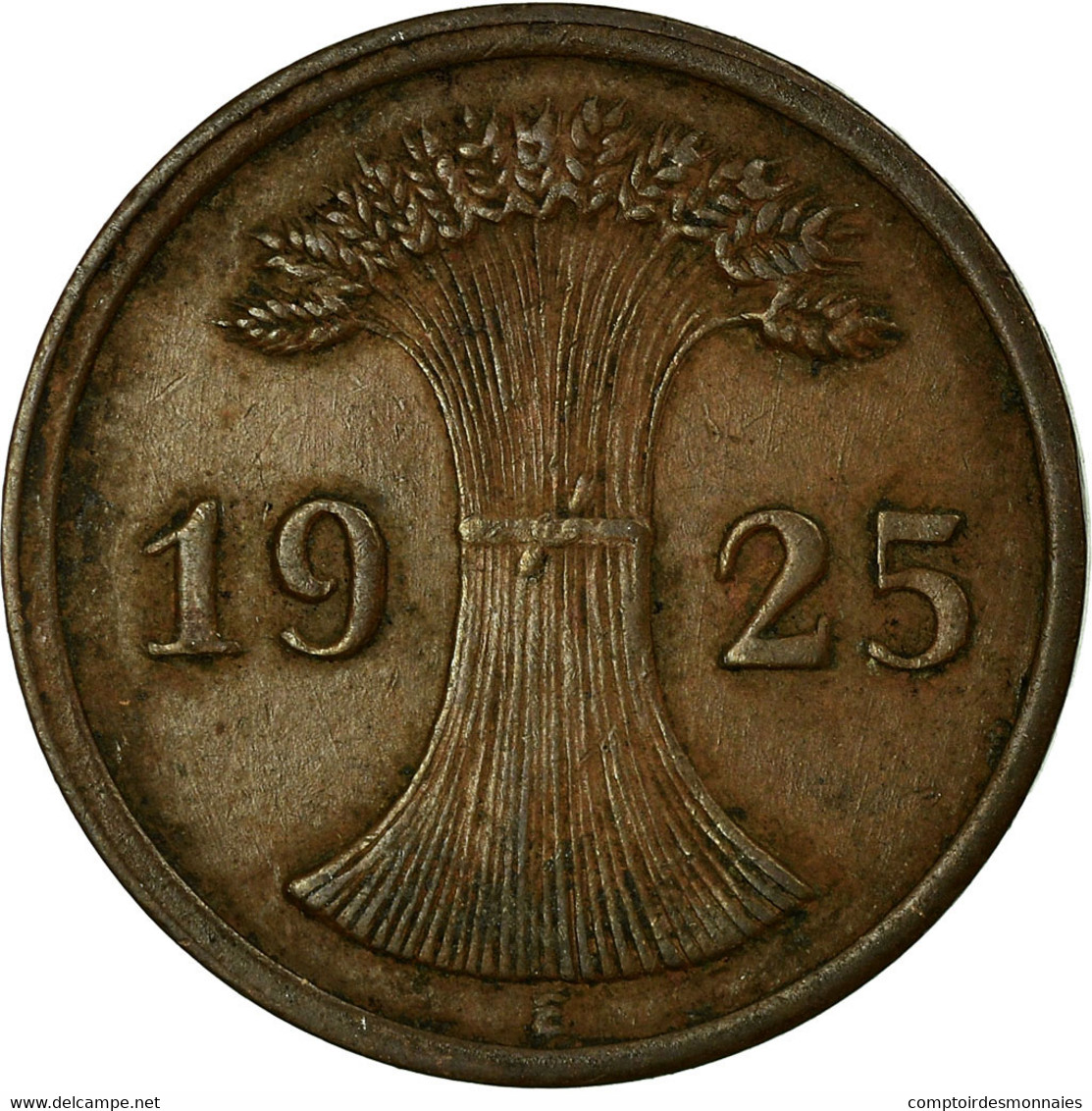 Monnaie, Allemagne, République De Weimar, 2 Reichspfennig, 1925, Muldenhütten - 2 Renten- & 2 Reichspfennig