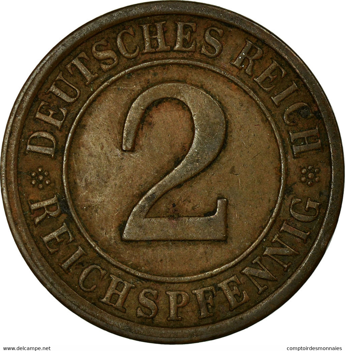 Monnaie, Allemagne, République De Weimar, 2 Reichspfennig, 1925, Muldenhütten - 2 Renten- & 2 Reichspfennig