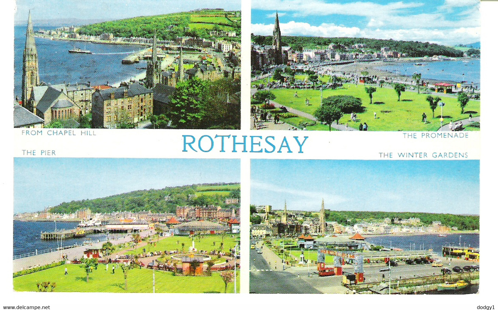 SCENES FROM ROTHESAY, SCOTLAND. Circa 1975 USED POSTCARD Z1 - Bute