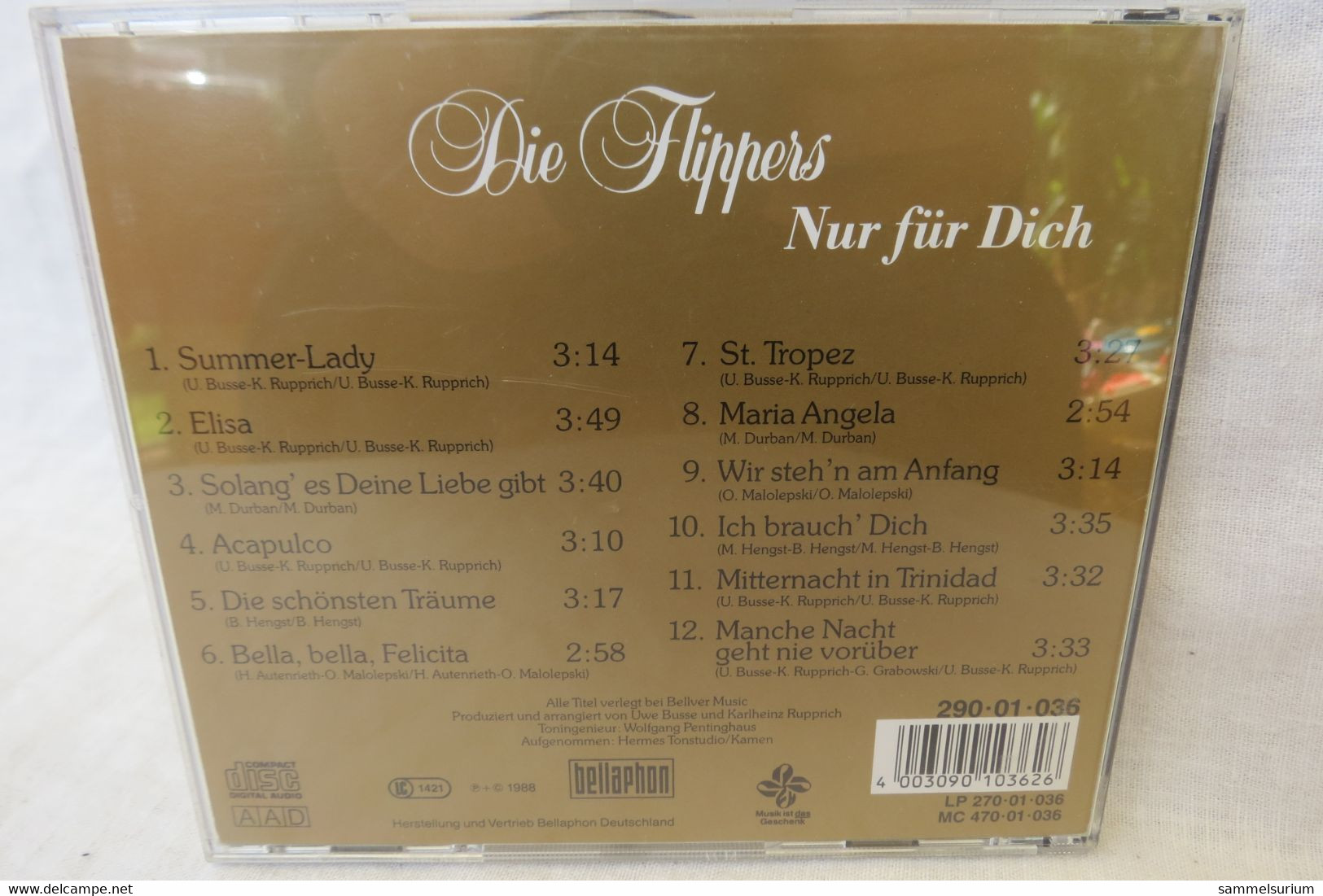 CD "Die Flippers" Nur Für Dich - Autres - Musique Allemande