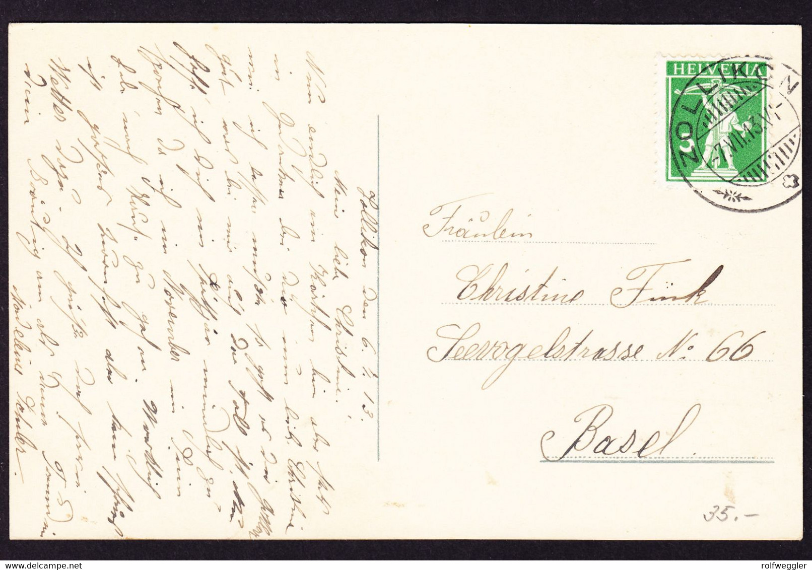 1913 Offizielle Postkarte. XI. Seeverbandsturnfest In Zollikon. Gestempelt Zollikon. Kleine Kratzspur. Künstler - Zollikon