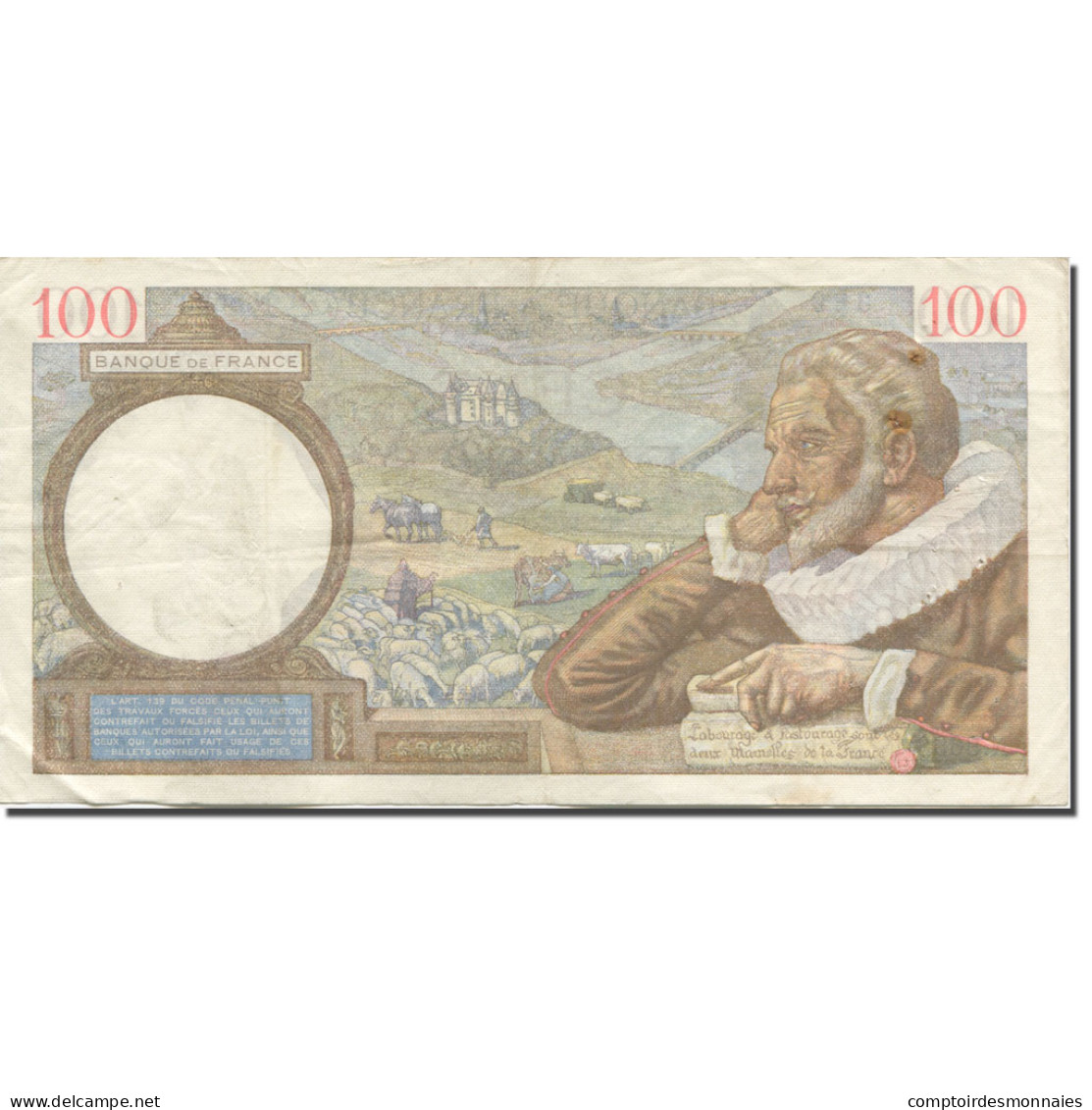 France, 100 Francs, Sully, 1940, 1940-03-14, SUP, Fayette:26.25, KM:94 - 100 F 1939-1942 ''Sully''