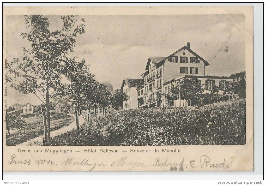 Suisse - Berne - Gruss Aus Magglingen Hotel Bellevue Souvenir De Macolin 1903 - Bern