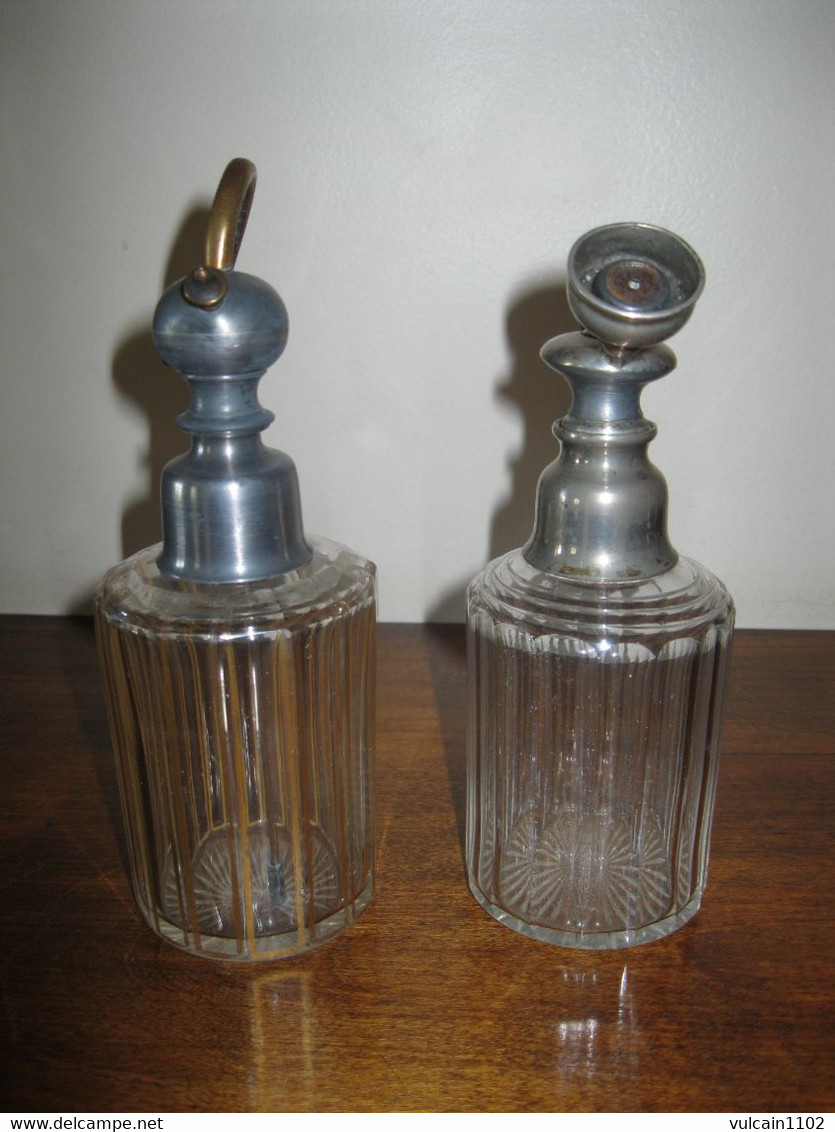 ANCIEN VAPORISATEUR DE PARFUM EN CRISTAL A PANS COUPES 2 PIECES - Accessoires