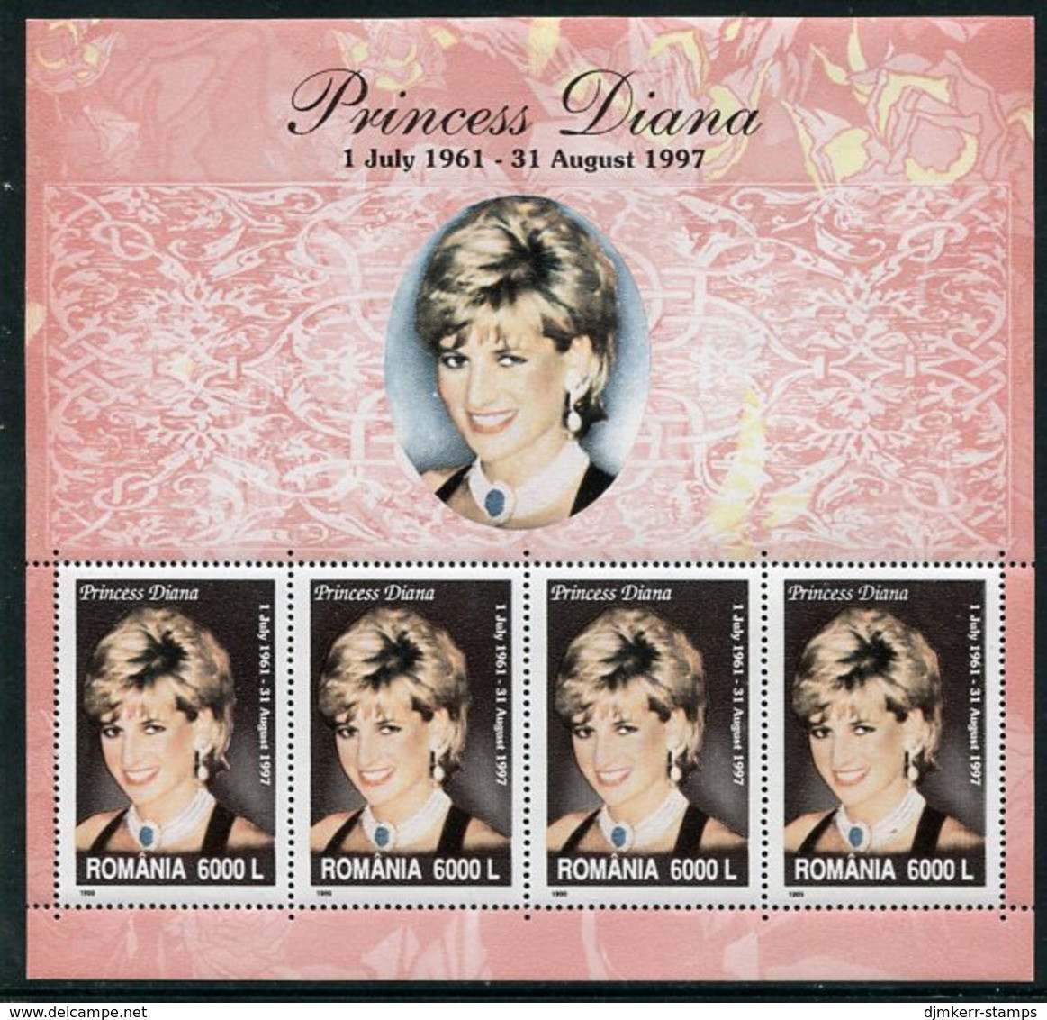 ROMANIA 1999 Princess Diana Sheetlet MNH / **.  Michel 5449 Kb - Nuovi