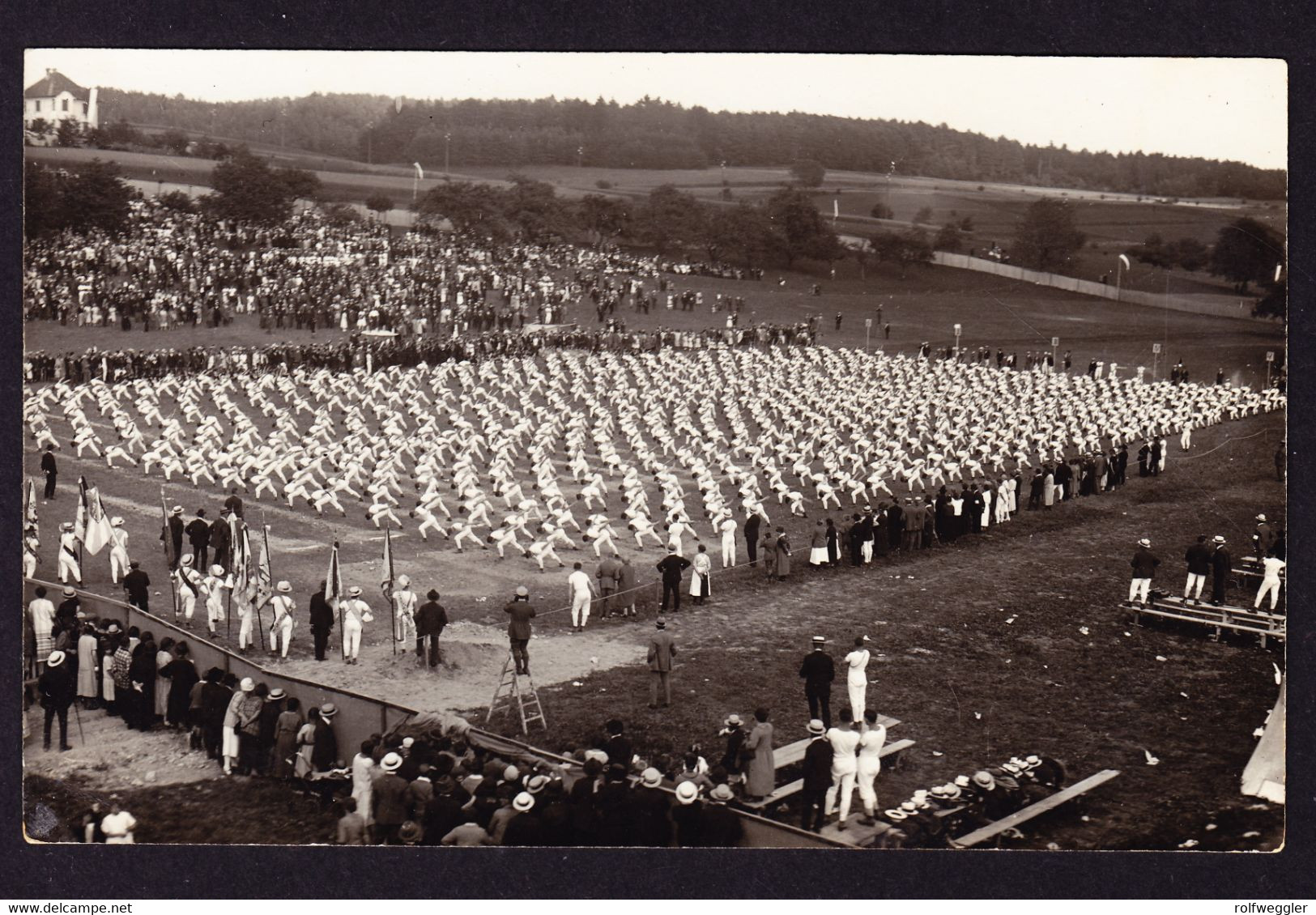 1926 Ungelaufene Foto AK: Höngg. Sportplatz Einweihung. - Höngg