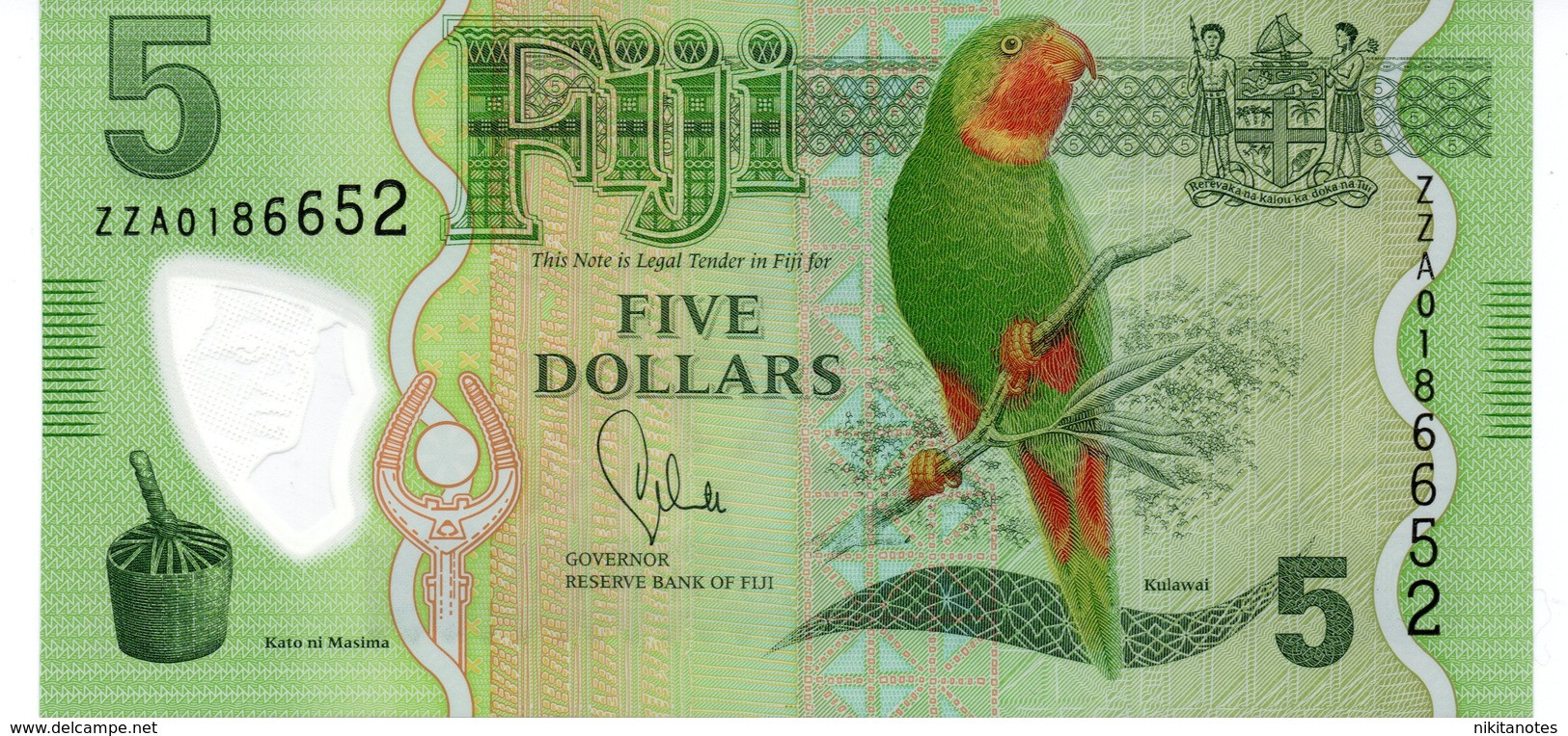 FIJI - 5 DOLLARS $ UNC - Fiji