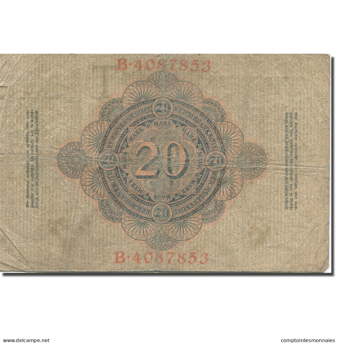 Billet, Allemagne, 20 Mark, 1907, 1907-06-08, KM:28, TB - 20 Mark