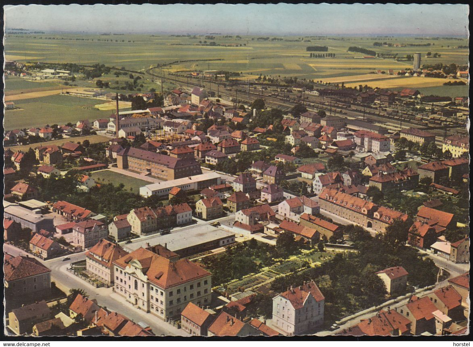 D-94447 Plattling - Luftansicht - Aerial View -  Mit Bahnhof - Bahnanlagen - Nice Stamp - Plattling