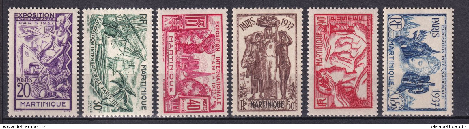 EXPO 37 - MARTINIQUE - YVERT N°161/166 * MLH - COTE = 17.5 EUROS - - Nuovi