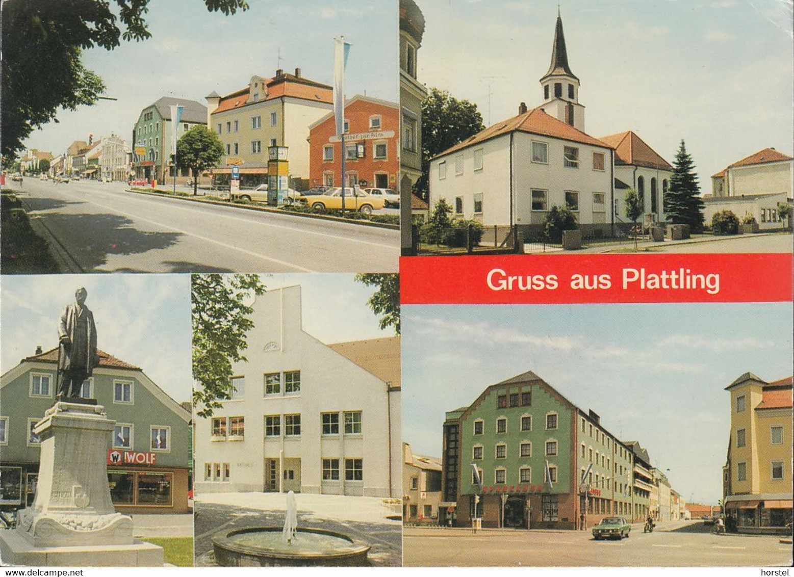 D-94447 Plattling - Alte Straßen - Und Stadtansichten - Sparkasse - Cars - Opel - Nice Stamp - Plattling
