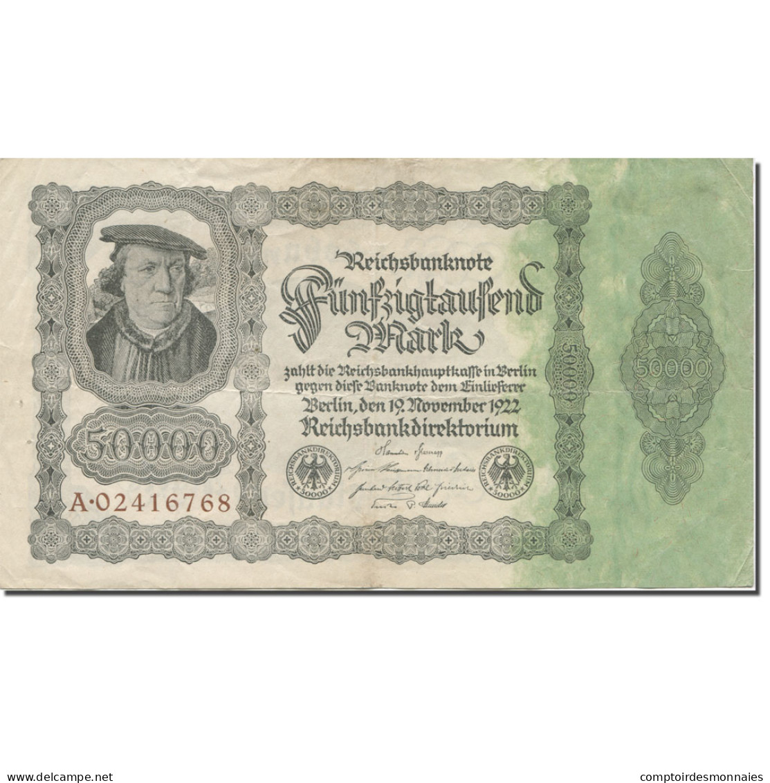 Billet, Allemagne, 50,000 Mark, 1922, 1922-11-19, KM:79, SUP - 50000 Mark