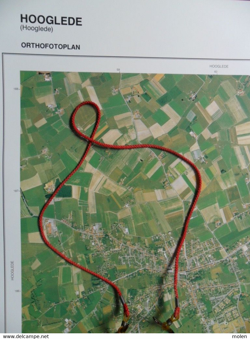 HOOGLEDE GITS ROESELARE ©1990 GROTE-LUCHT-FOTO 67x48cm KAART 1/10000 ORTHOFOTOPLAN TOPOGRAPHIE PHOTO AERIENNE R685 - Hooglede