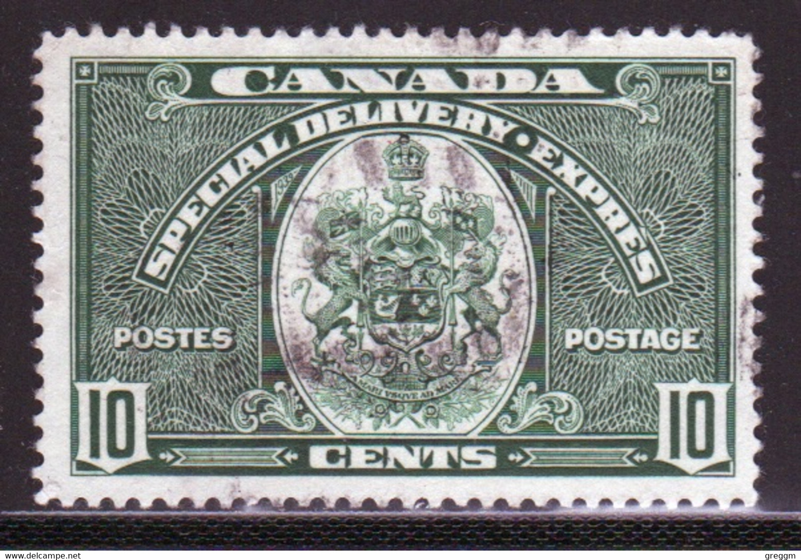 Canada 1938 Single 10c Stamp Issued To For Special Delivery In Fine Used - Exprès