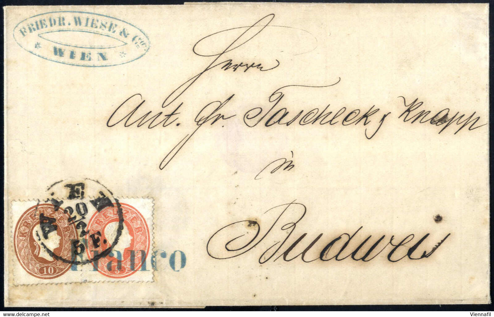 Cover 1860, Lot Mit Drei Briefen, Alle Mit "Franco" Stempel Bzw. Handschriftlich Vom Absender Vorausentwertet, Ein 10 +  - Otros & Sin Clasificación