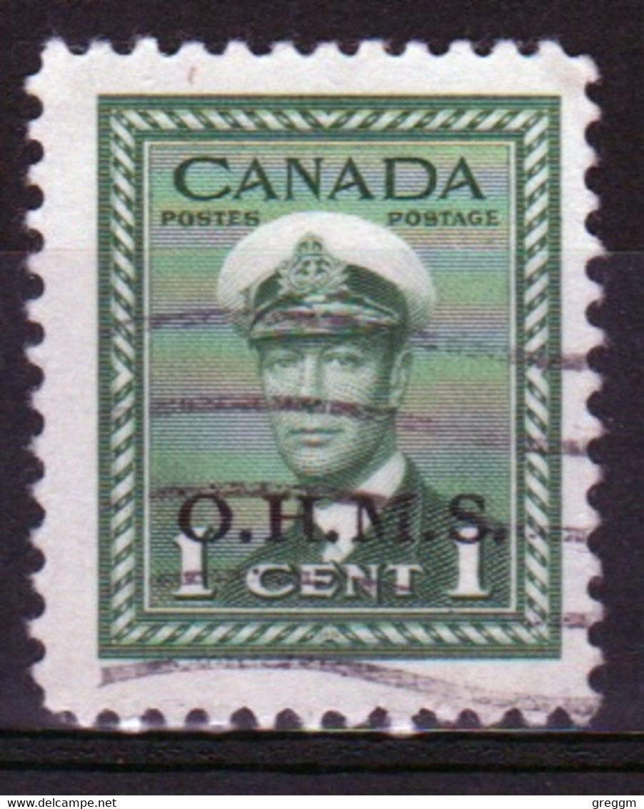 Canada 1949 Single 1c Stamp Overprinted O.H.M.S. In Fine Used - Surchargés