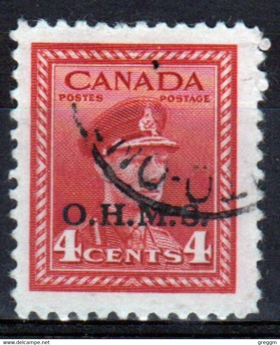 Canada 1949 Single 4c Stamp Overprinted O.H.M.S. In Fine Used - Aufdrucksausgaben