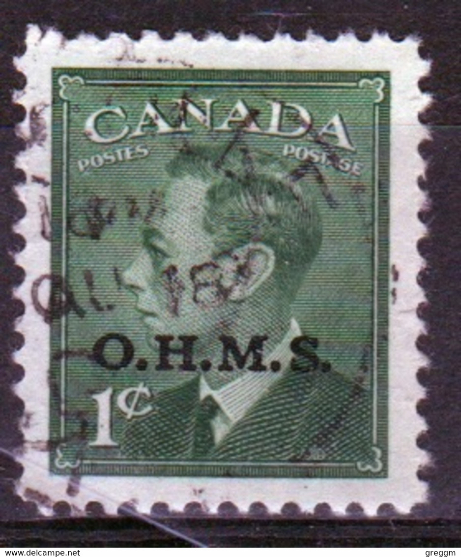 Canada 1949-50  Single 1c Stamp Overprinted O.H.M.S. In Fine Used - Surchargés