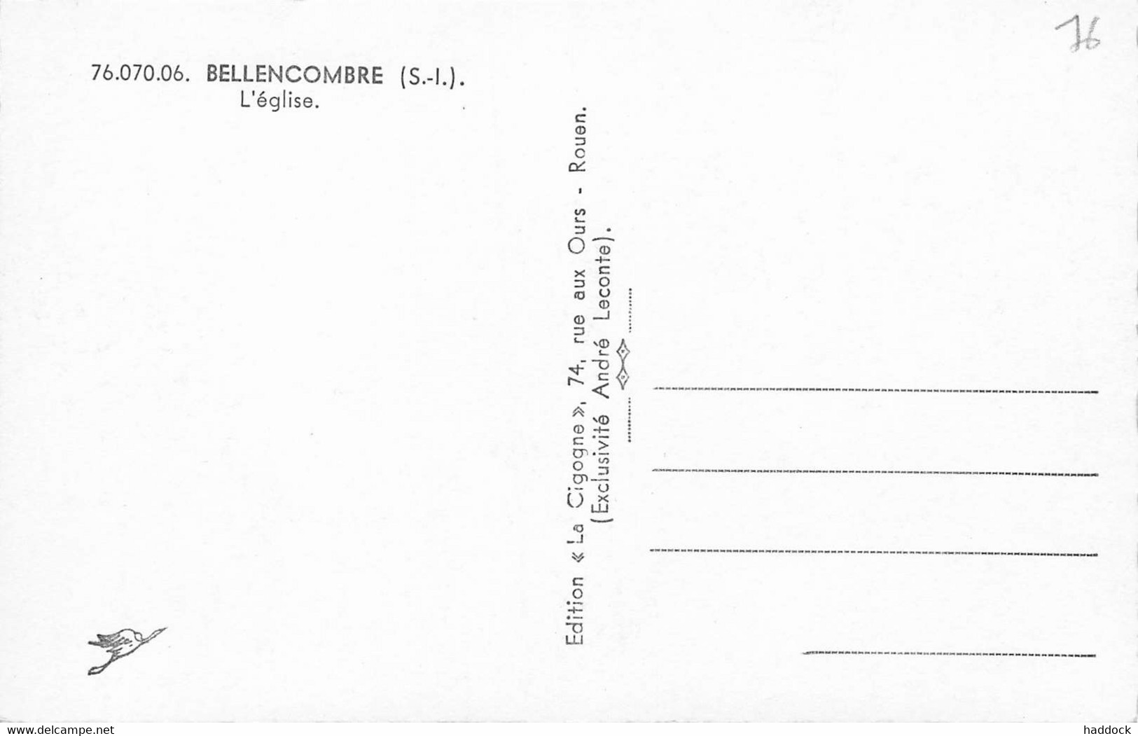 BELLENCOMBRE : L'EGLISE - Bellencombre