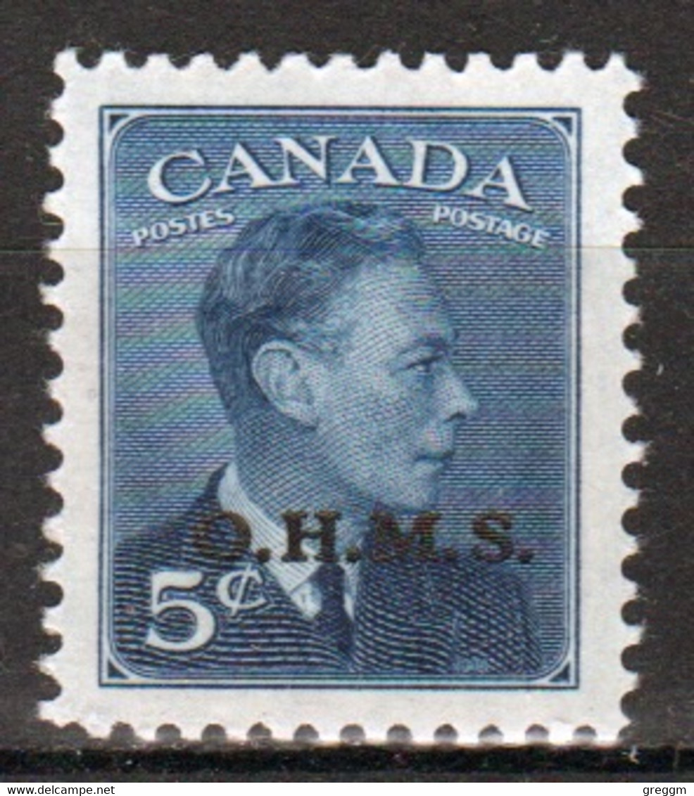 Canada 1949-50 Single Of 5c Stamp Overprinted O.H.M.S. In Mounted Mint - Surchargés