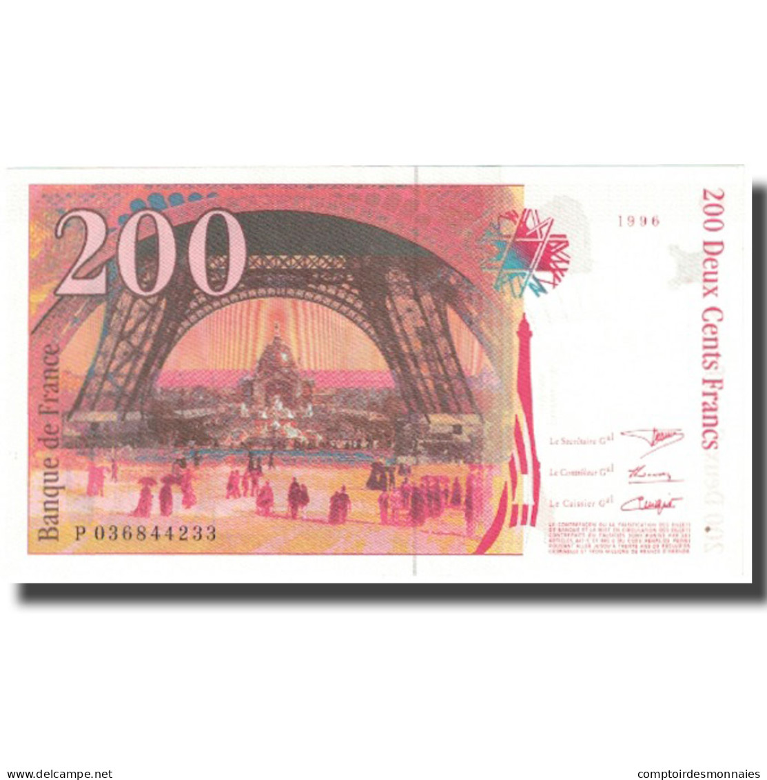 France, 200 Francs, Eiffel, 1996, SUP, Fayette:75.2, KM:159a - 200 F 1995-1999 ''Eiffel''