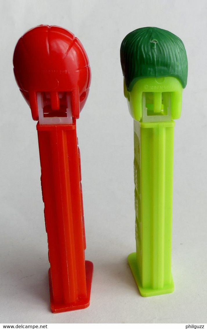 2 FIGURINES  PEZ Marvel Spiderman Et Hulk 1991 4.966.305 Usine 5 Figurine - Pez