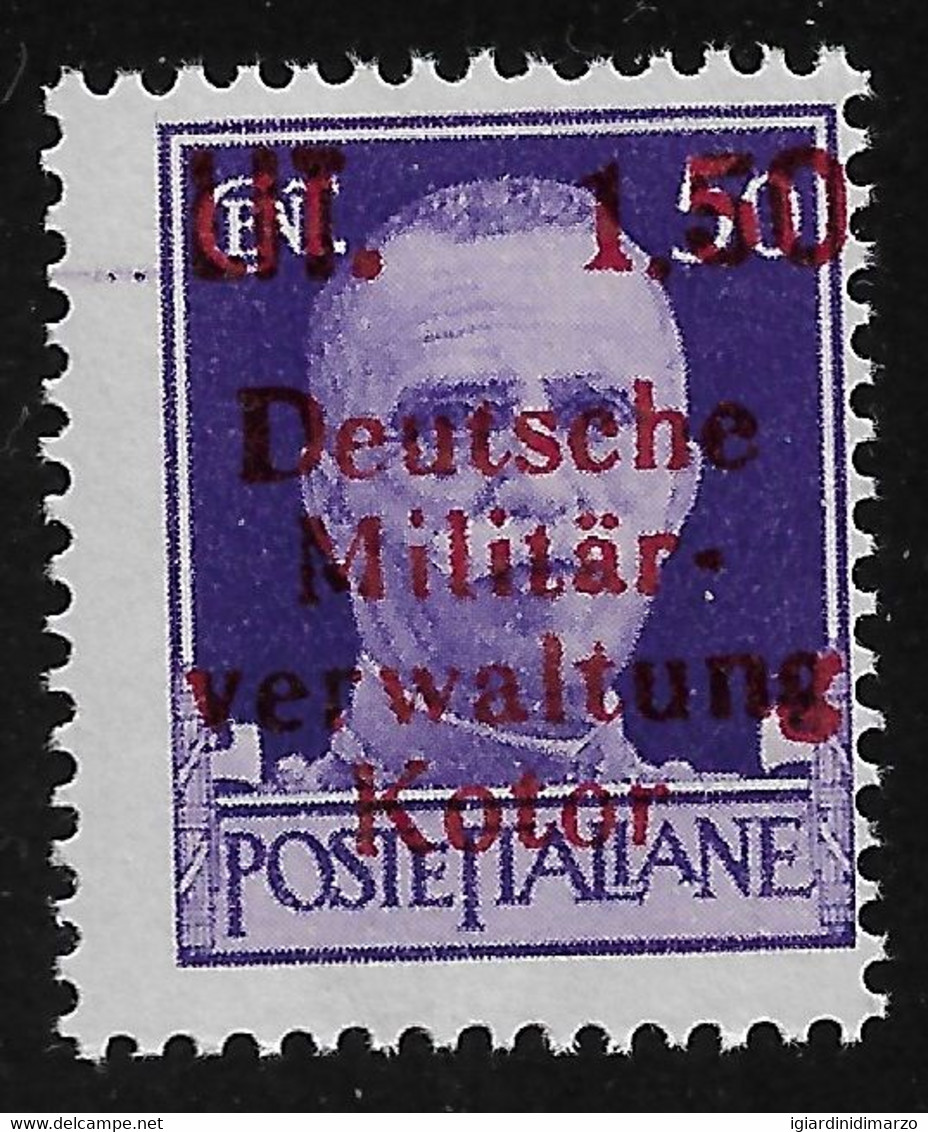 CATTARO- OCCUPAZ.TEDESCA -1944 Valore Nuovo Stl Da L.1,50 Su 50 C. Con Soprastampa NOT GUARANTEE - In Ottime Condizioni. - German Occ.: Cattaro