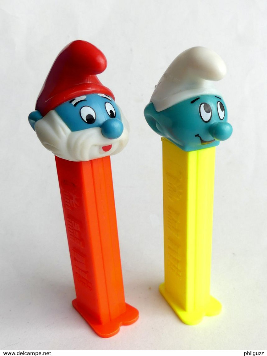 2 FIGURINES  PEZ Grand Schtroumpf Usine 5 Et Schtroumpf Usine 1 1997 4.966.305 ( Figurine ) - Pez