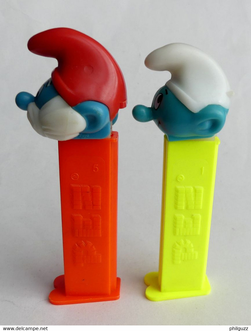 2 FIGURINES  PEZ Grand Schtroumpf Usine 5 Et Schtroumpf Usine 1 1997 4.966.305 ( Figurine ) - Pez