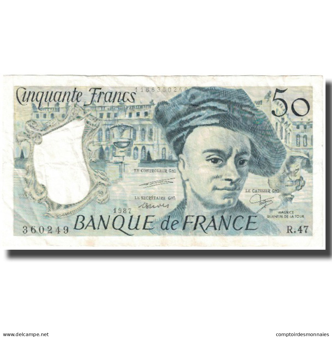 France, 50 Francs, Quentin De La Tour, 1987, TTB, Fayette:F67.13, KM:152c - 50 F 1976-1992 ''Quentin De La Tour''