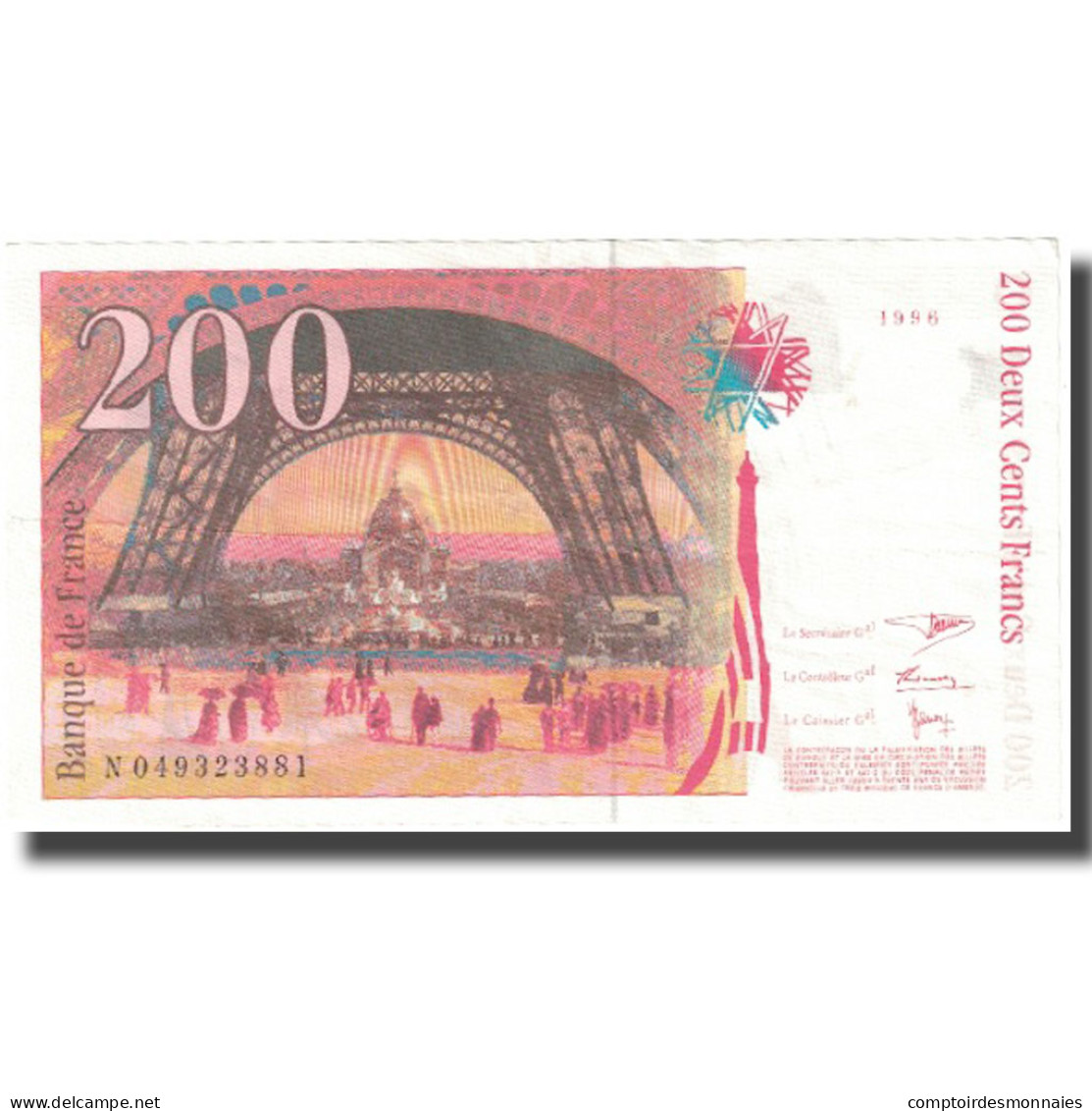 France, 200 Francs, Eiffel, 1996, TTB, Fayette:75.3b, KM:159b - 200 F 1995-1999 ''Eiffel''