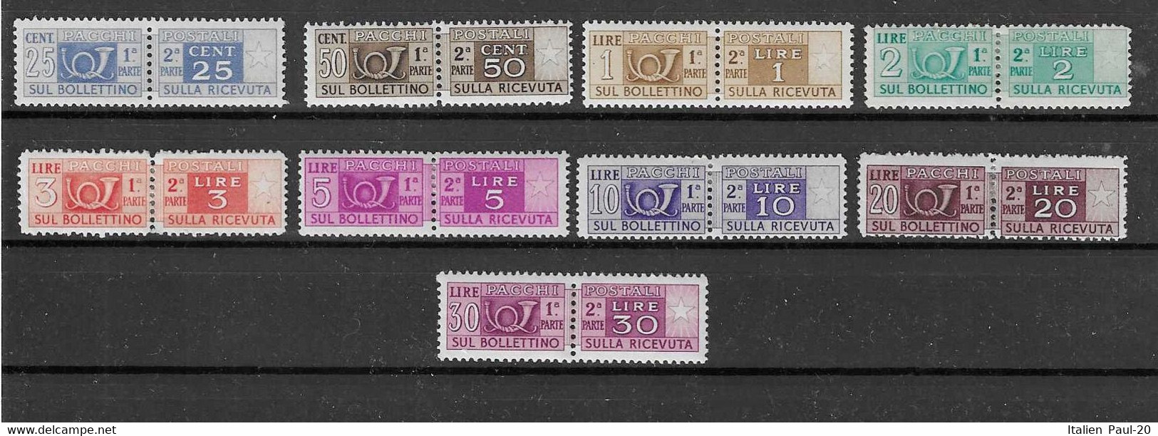 Italien - Selt./ungebr. Lot Paketmarken Aus1946 - Aus Michel 66 Und 75! - Paketmarken