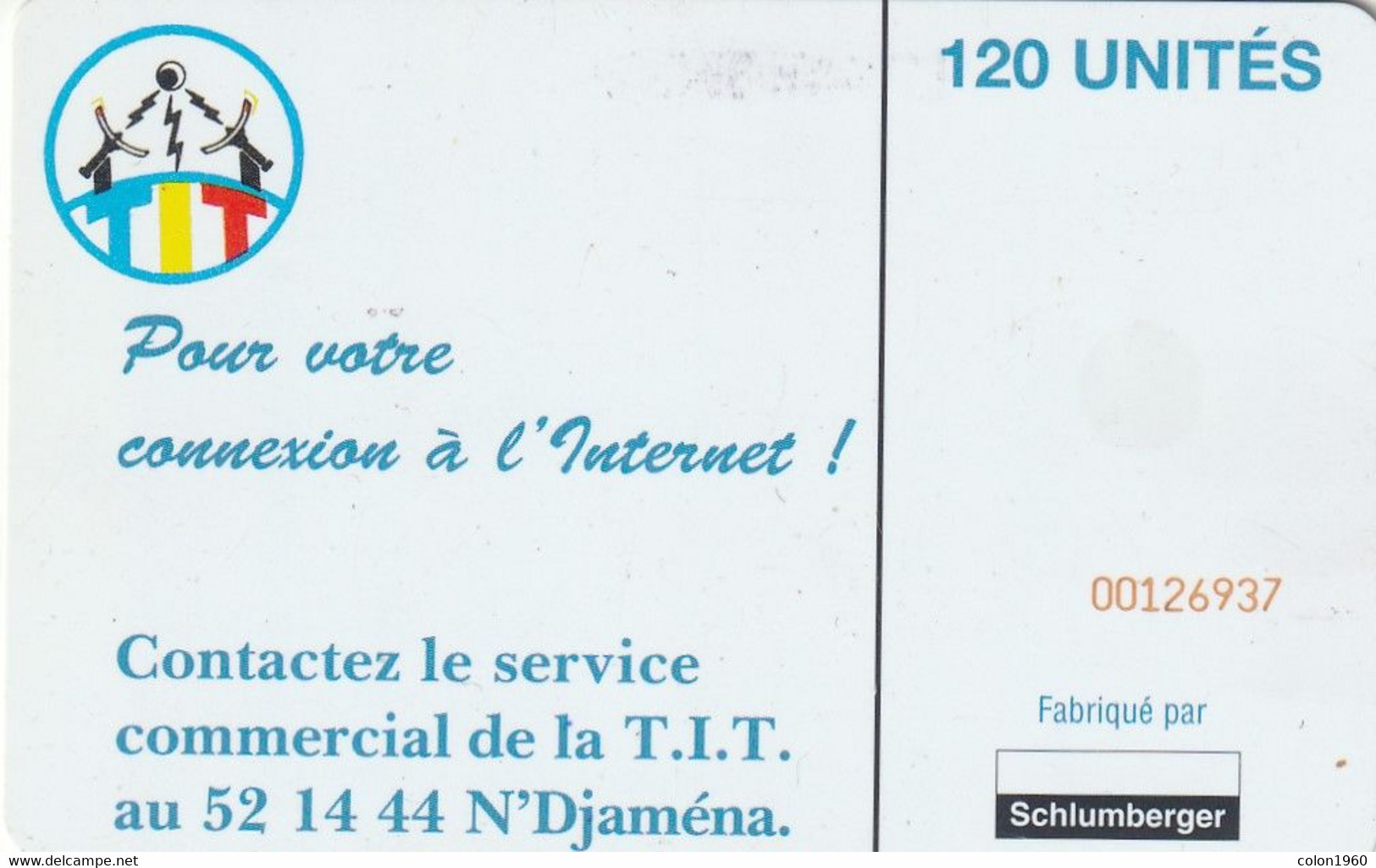 CHAD. CHD-16. Sanimex - Internet (0012). 120U. (001) - Tchad