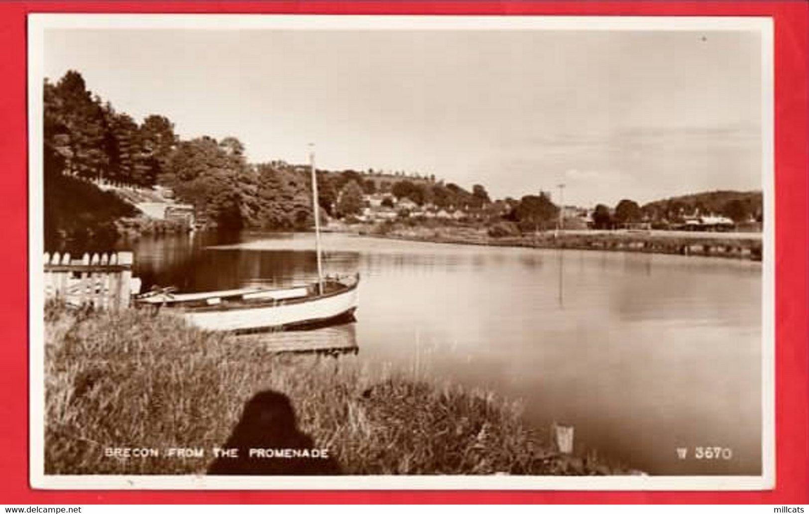 BRECON   BRIDGE FROM PROMENADE   RP - Breconshire