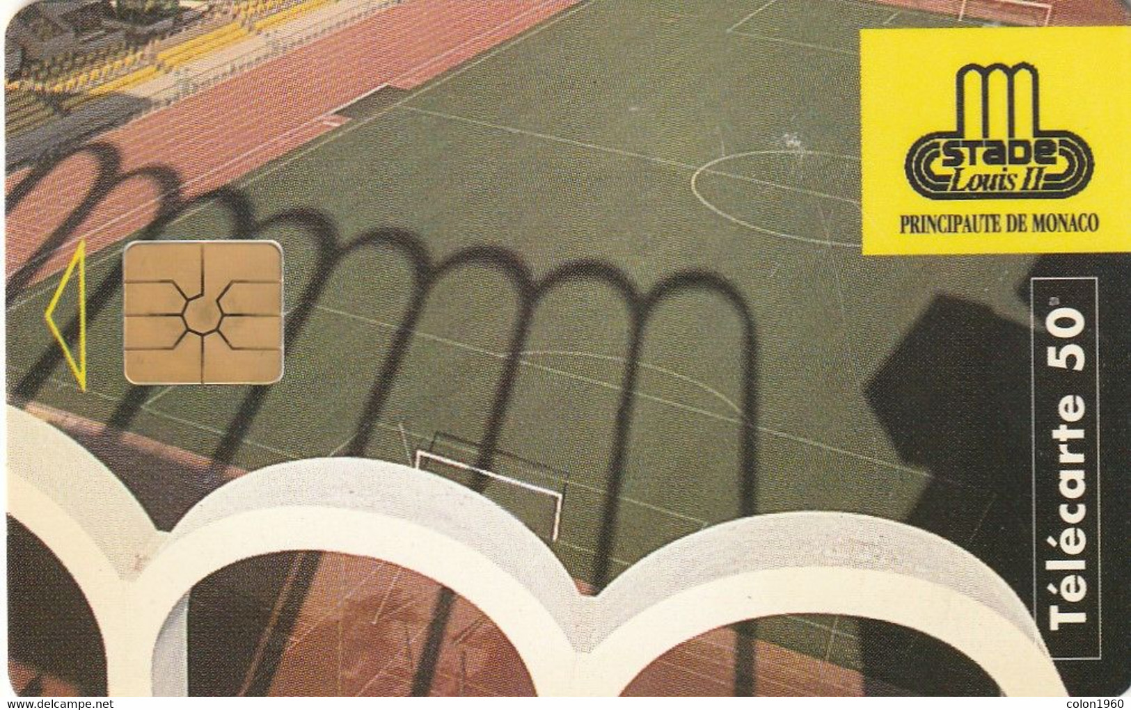 MONACO. MF37. FUTBOL. Stade Louis II - Serie : B5A016001 (Gem1B W/G). 50U. 1995-10. 53000 Ex. (047) - Monaco