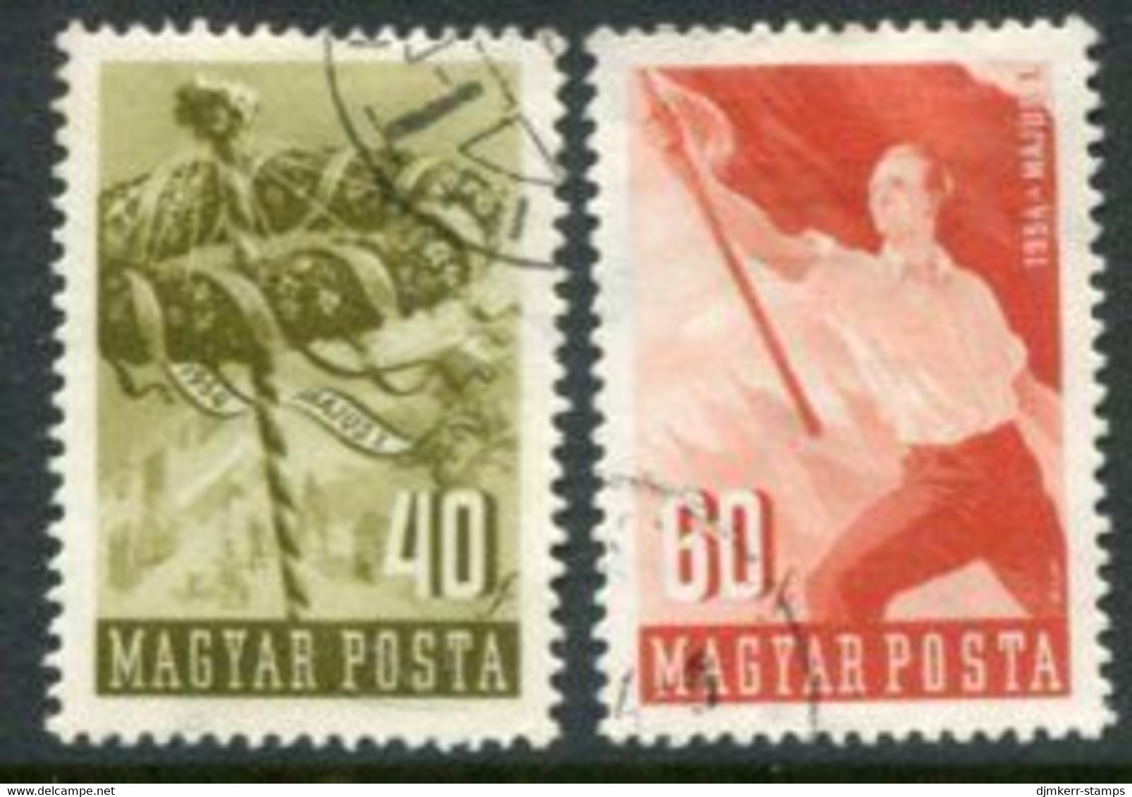 HUNGARY 1954 Labour Day Used.  Michel 1373-74 - Usado