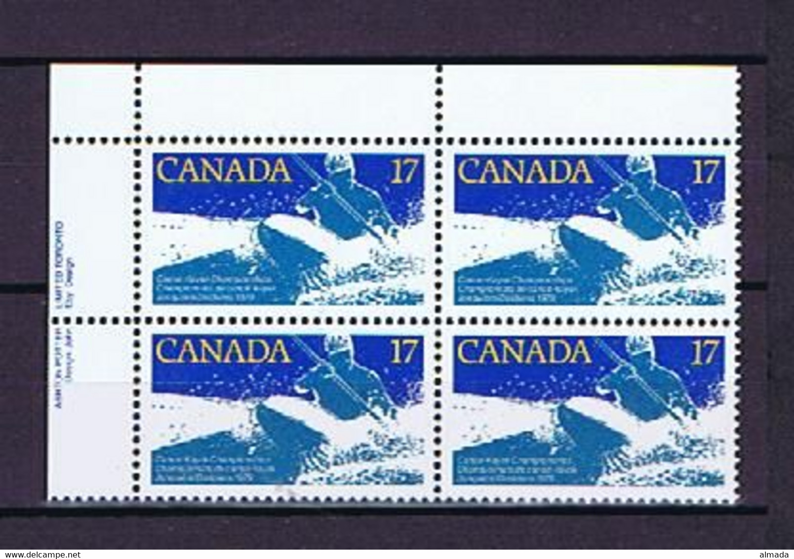 Canada 1979: Michel-Nr. 743**, Plate Block Mnh, Postfrisch, Neuf - Plate Number & Inscriptions