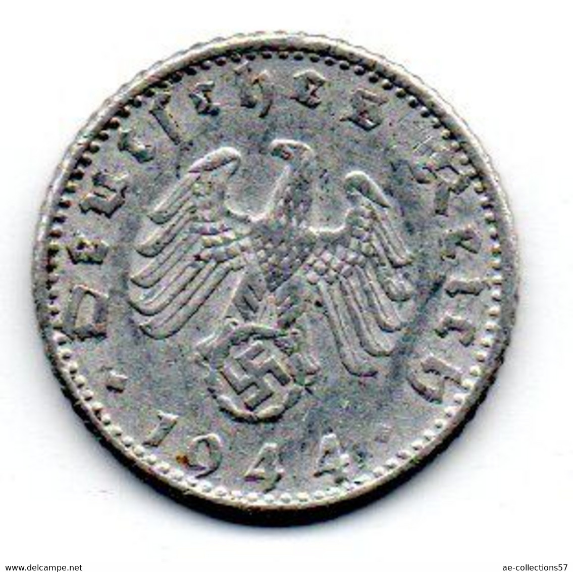 50 Reichspfennig 1944 D TB+ - 50 Reichspfennig