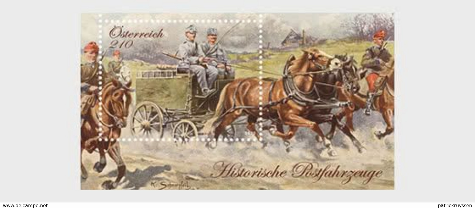 Austria 2020 Autriche Military Postal Service Post Horse Soldier Uniform Ms1v - Unused Stamps