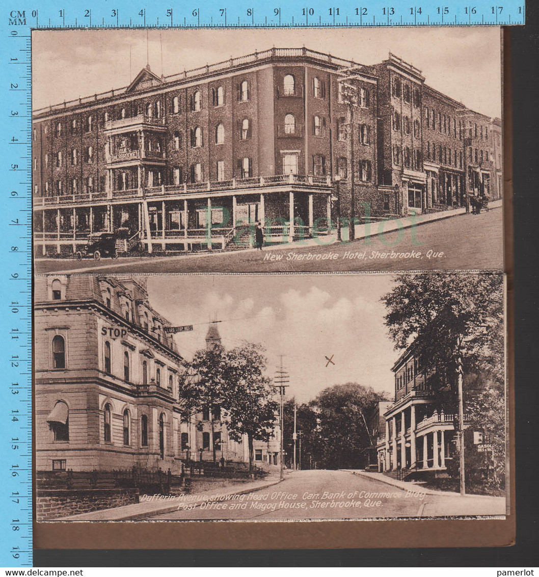 Souvenir Foldout Picture Book Of Sherbrooke, Quebec, Cir:1920,  Pictures 8.8" X 3.5" 17.5 Cm X 9 Cm, - North America