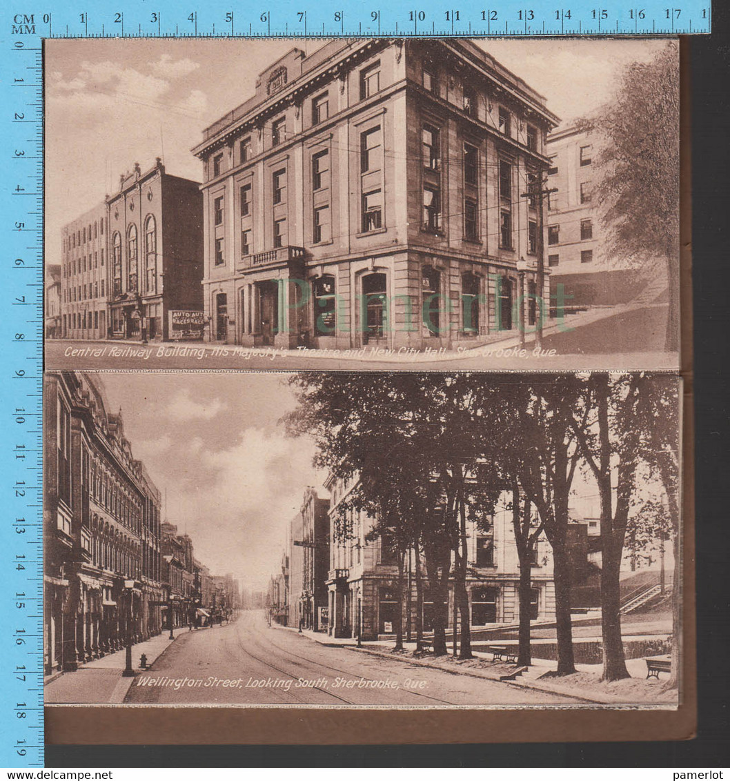 Souvenir Foldout Picture Book Of Sherbrooke, Quebec, Cir:1920,  Pictures 8.8" X 3.5" 17.5 Cm X 9 Cm, - Nordamerika