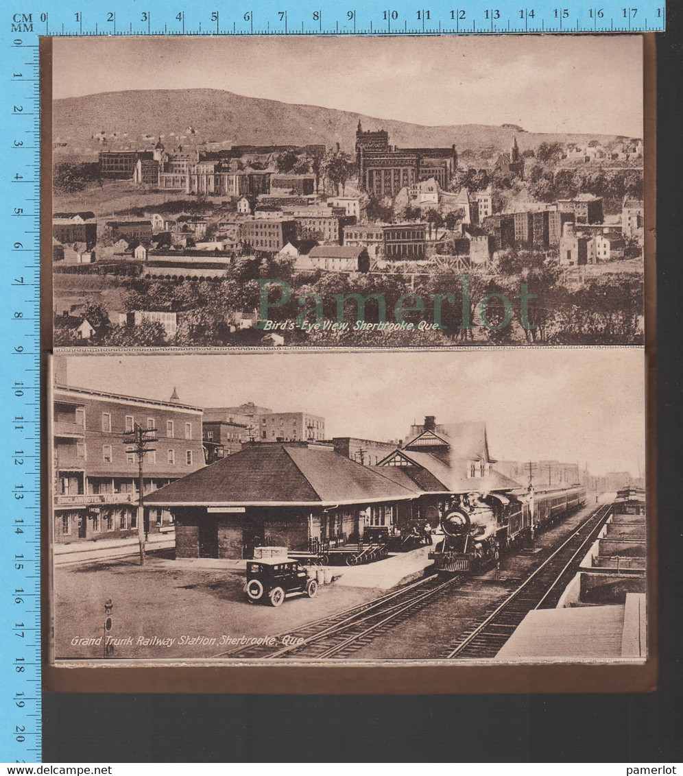 Souvenir Foldout Picture Book of Sherbrooke, Quebec, cir:1920,  Pictures 8.8" x 3.5" 17.5 cm x 9 cm,